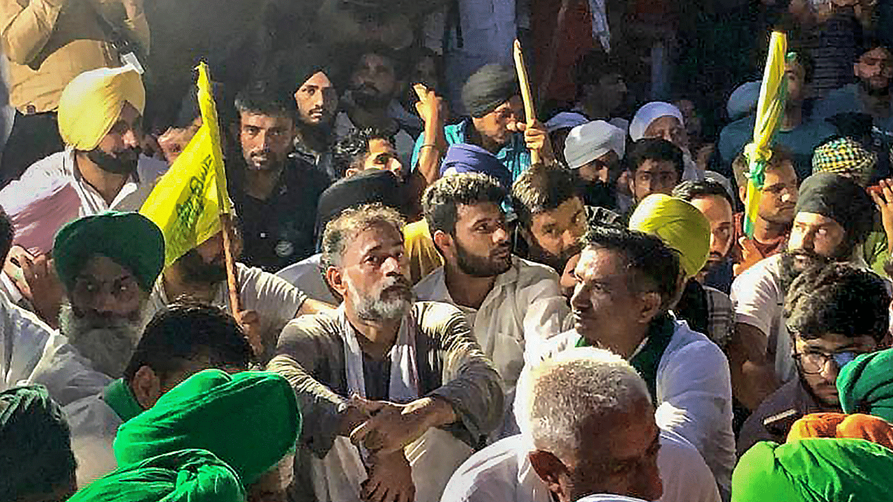 There are reports that people have to travel long distances to reach their destinations due to the ongoing farmers' agitation. Credit: PTI Photo
