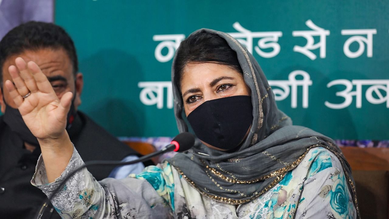 Former Chief Minister and PDP Party President Mehbooba Mufti. Credit: PTI File Photo