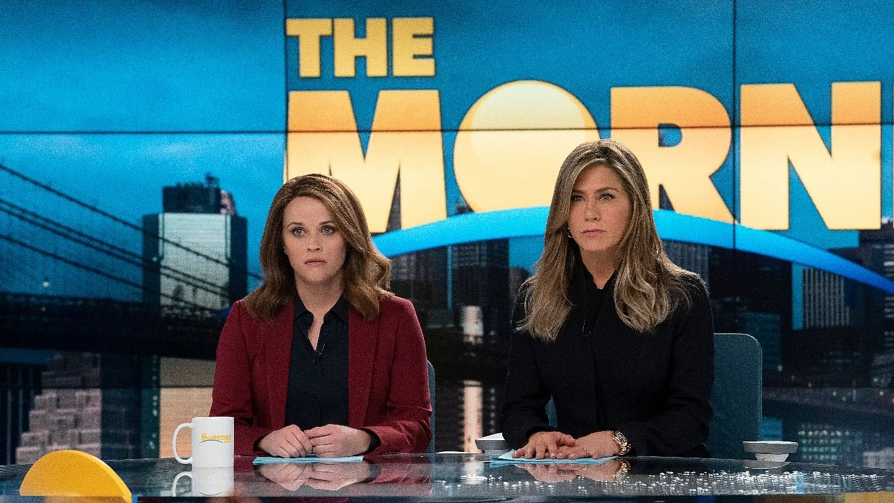 Reese Witherspoon and Jennifer Aniston in the 'The Morning Show'. Credit: Apple TV+