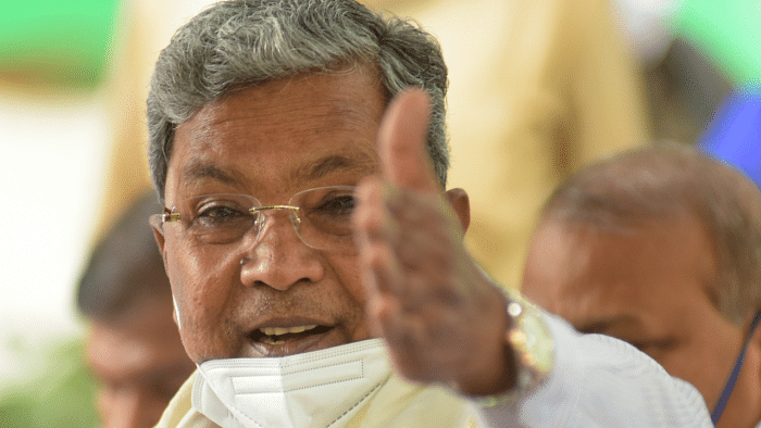 “They chant Lord Ram’s name, mislead people by building his temple, but here, they demolish temples,” Siddaramaiah said. Credit: DH File Photo