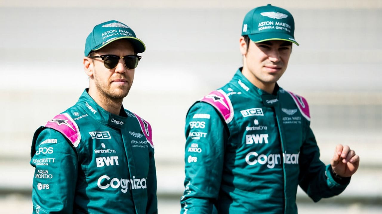 Four-times world champion Sebastian Vettel and Canadian Lance Stroll. Credit: Getty Images