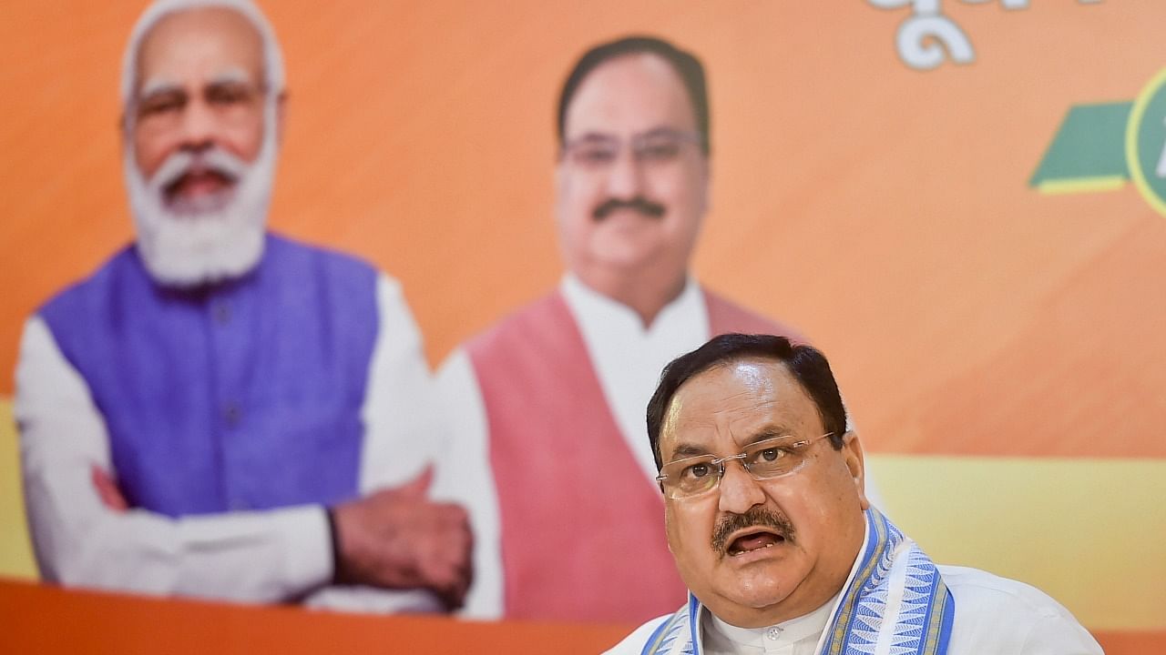 Nadda asked BJP members to draw inspiration from Modi. Credit: PTI Photo