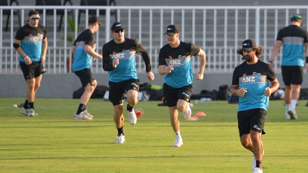 The players left Islamabad by a chartered flight on Saturday and reached Dubai where the 34-strong contingent are undergoing 24-hour period of self-isolation. Credit: AFP Photo