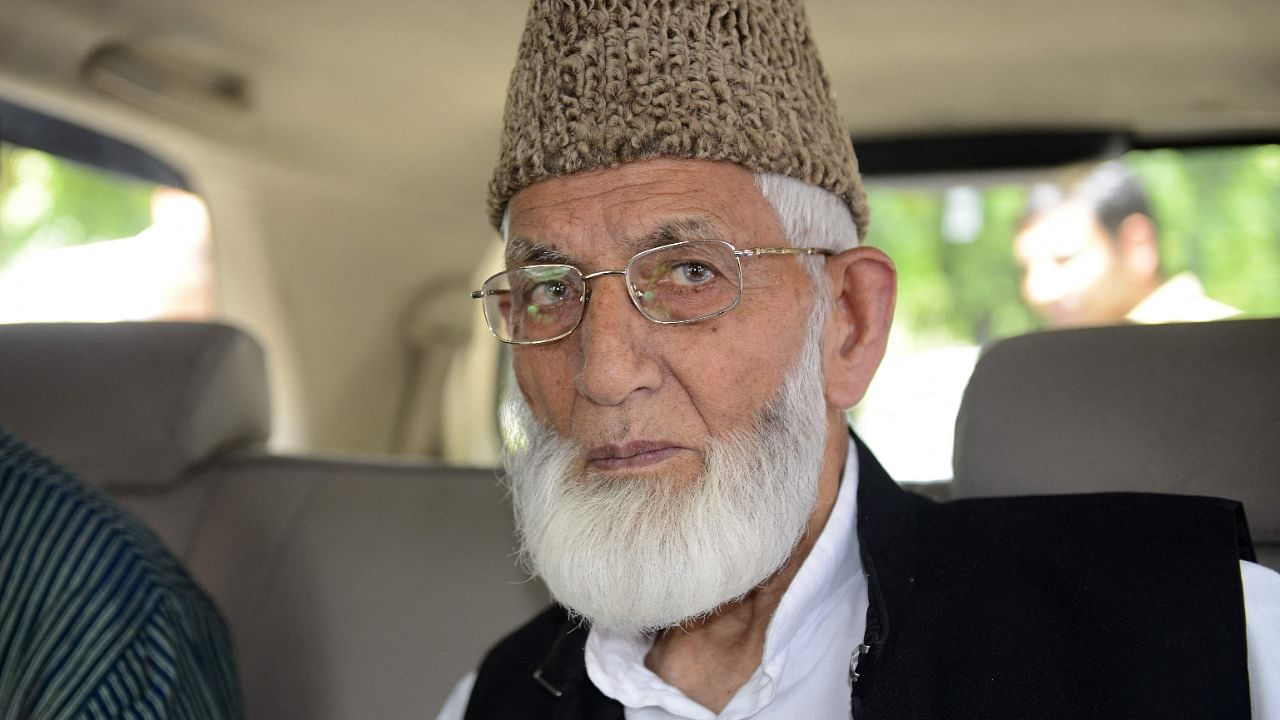 Late Kashmiri separatist Syed Ali Geelani. Credit: AFP File Photo