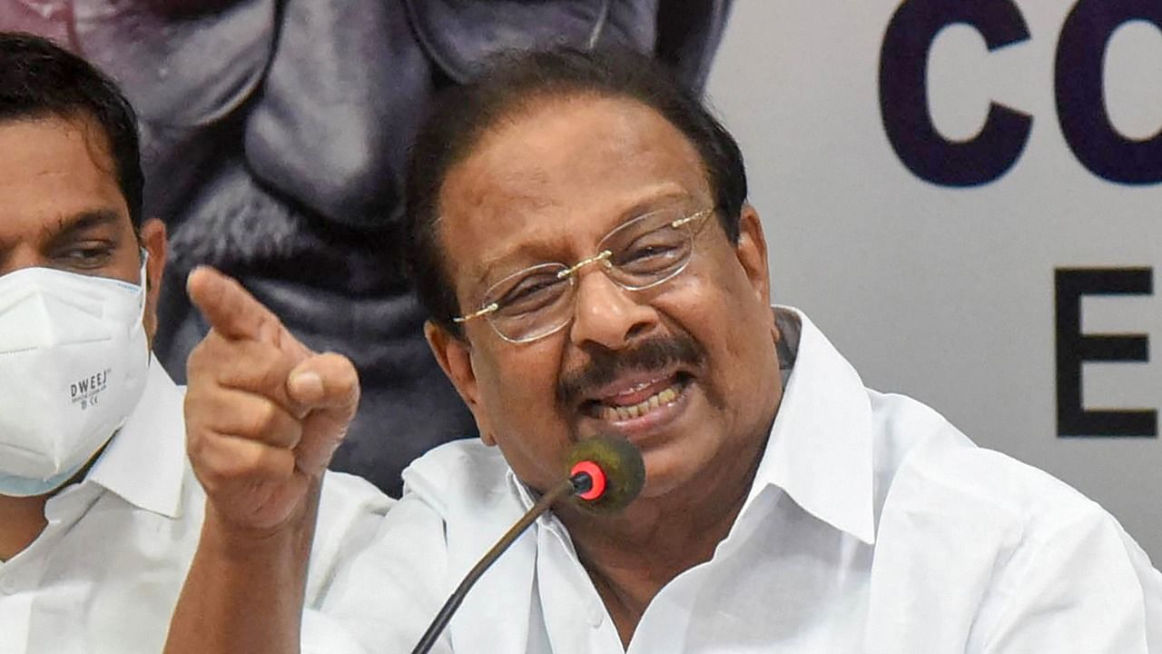 KPCC Chief K Sudhakaran. Credit: PTI Photo