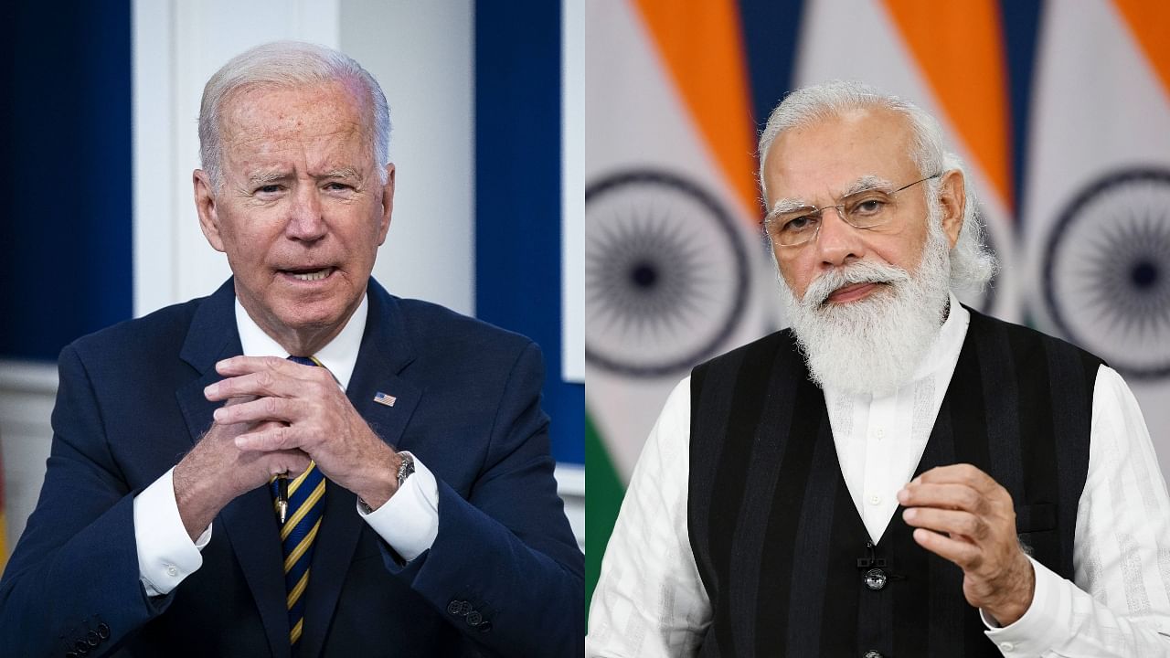 Joe Biden and Narendra Modi. Credit: AFP/ PTI Photo