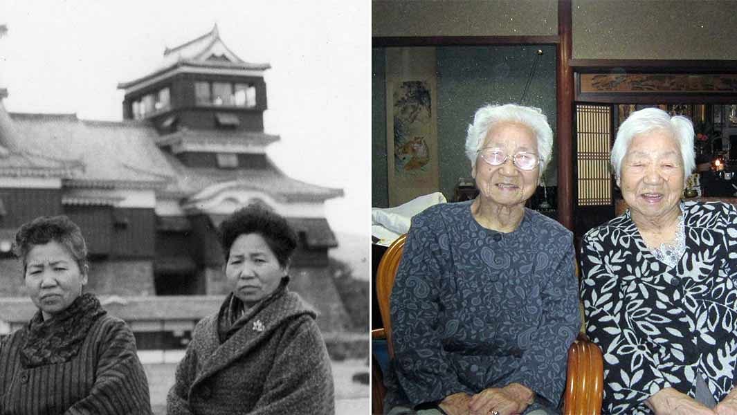Sisters Umeno Sumiyama and Koume Kodama were born on Shodoshima island in western Japan on Nov. 5, 1913. Credit: Guiness World Record Official Website/www.guinnessworldrecords.com