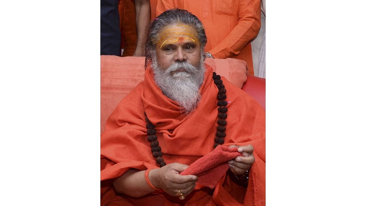 Akhara Parishad President Mahant Narendra Giri Maharaj. Credit: PTI File Photo