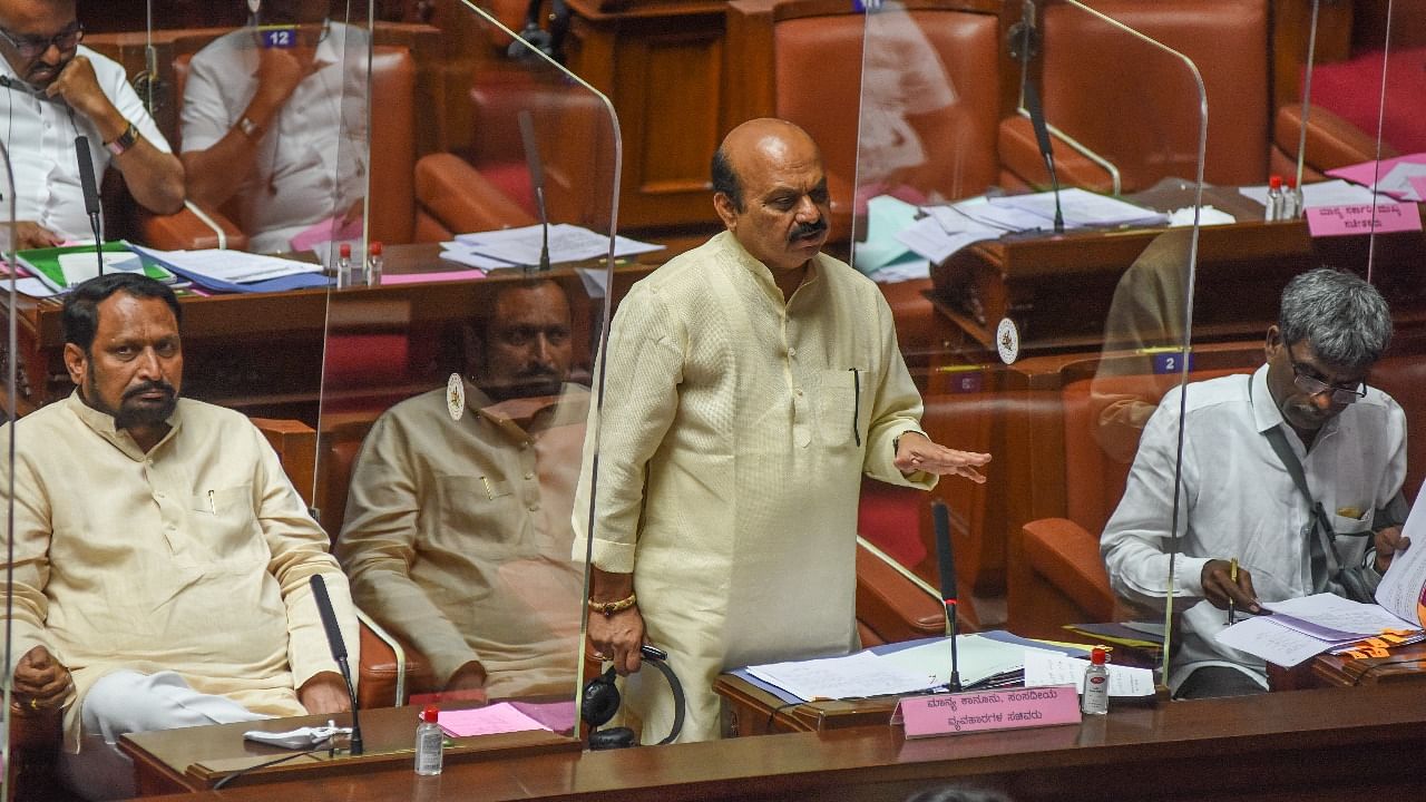 CM Basavaraj Bommai asked why the Opposition was against a private university, as several private universities were cleared by the Assembly in the past. Credit: DH file photo