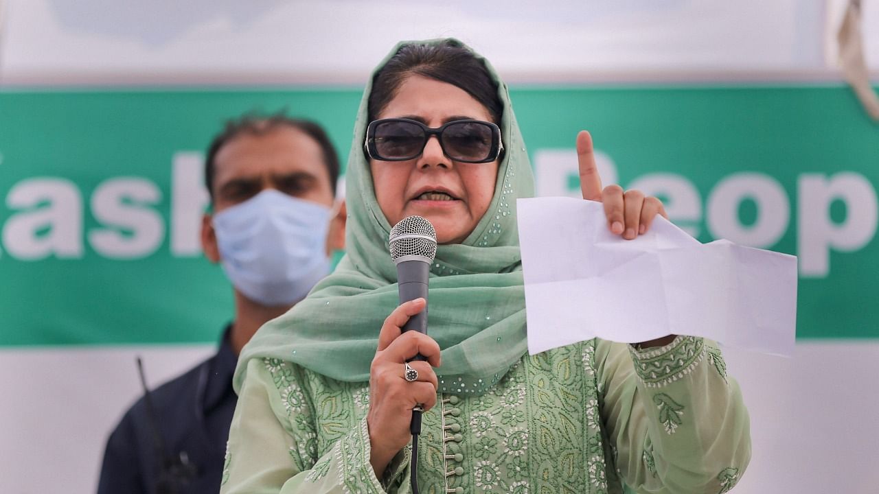 Peoples Democratic Party (PDP) leader Mehbooba Mufti. Credit: PTI File Photo