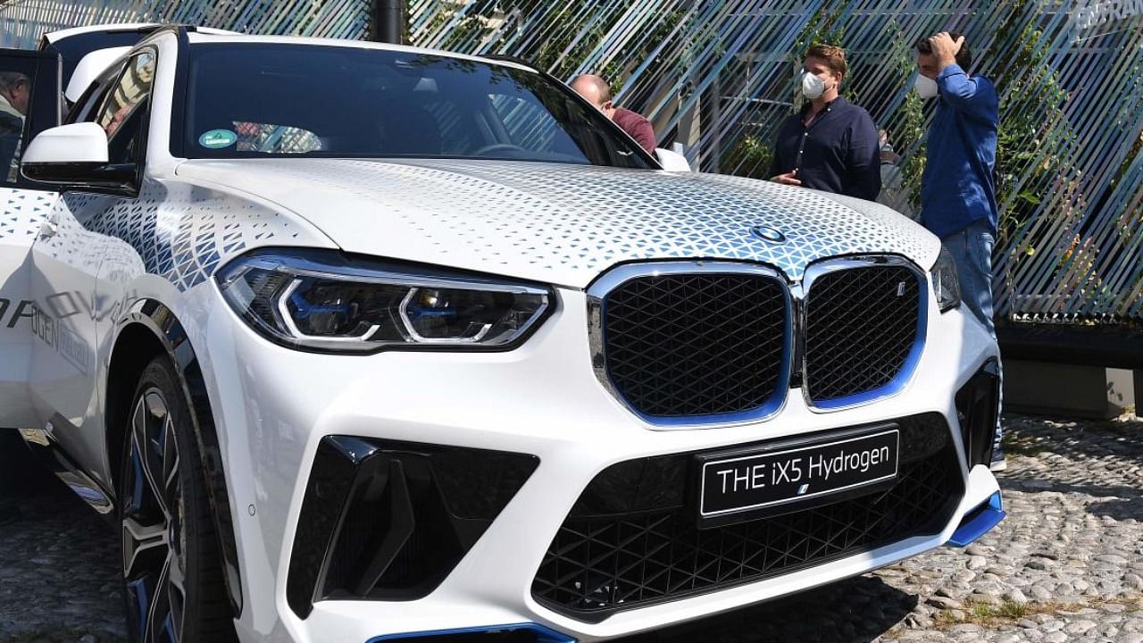 BMW's iX5 Hydrogen car. Credit: AFP File Photo