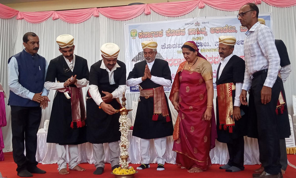 Kodava Samaja, Napoklu, president Appachettolanda Manu Muttappa inaugurates the 153rd birth anniversary celebrations of Appacha Kavi, organised at Appacha Kavi auditorium in Kodava Samaja, Napoklu.