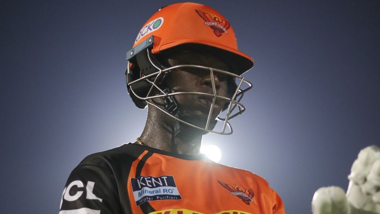 Sunrisers Hyderabad batter Sherfane Rutherford. Credit: Twitter/@SunRisers