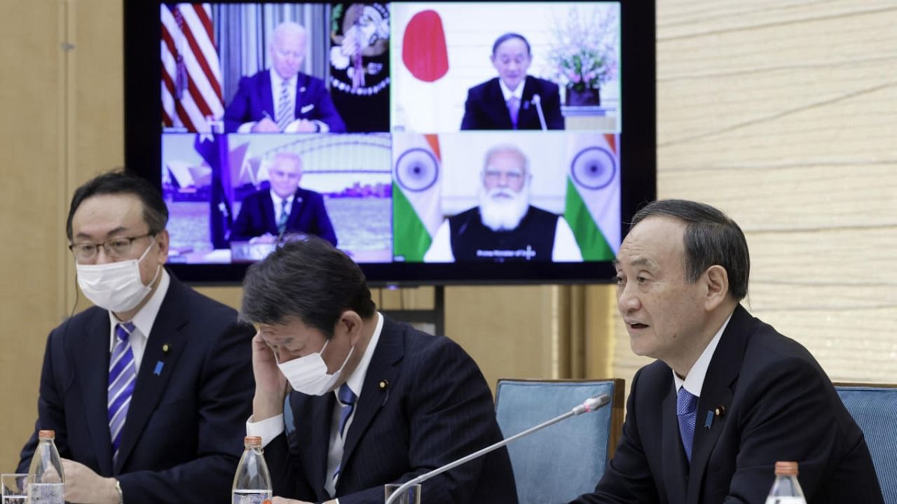 The Quad leaders - US President Joe Biden, Indian Prime Minister Narendra Modi, Japanese Prime Minister Yoshihide Suga and Australian Prime Minister Scott Morrison - will also discuss regional security. Credit: PTI file photo