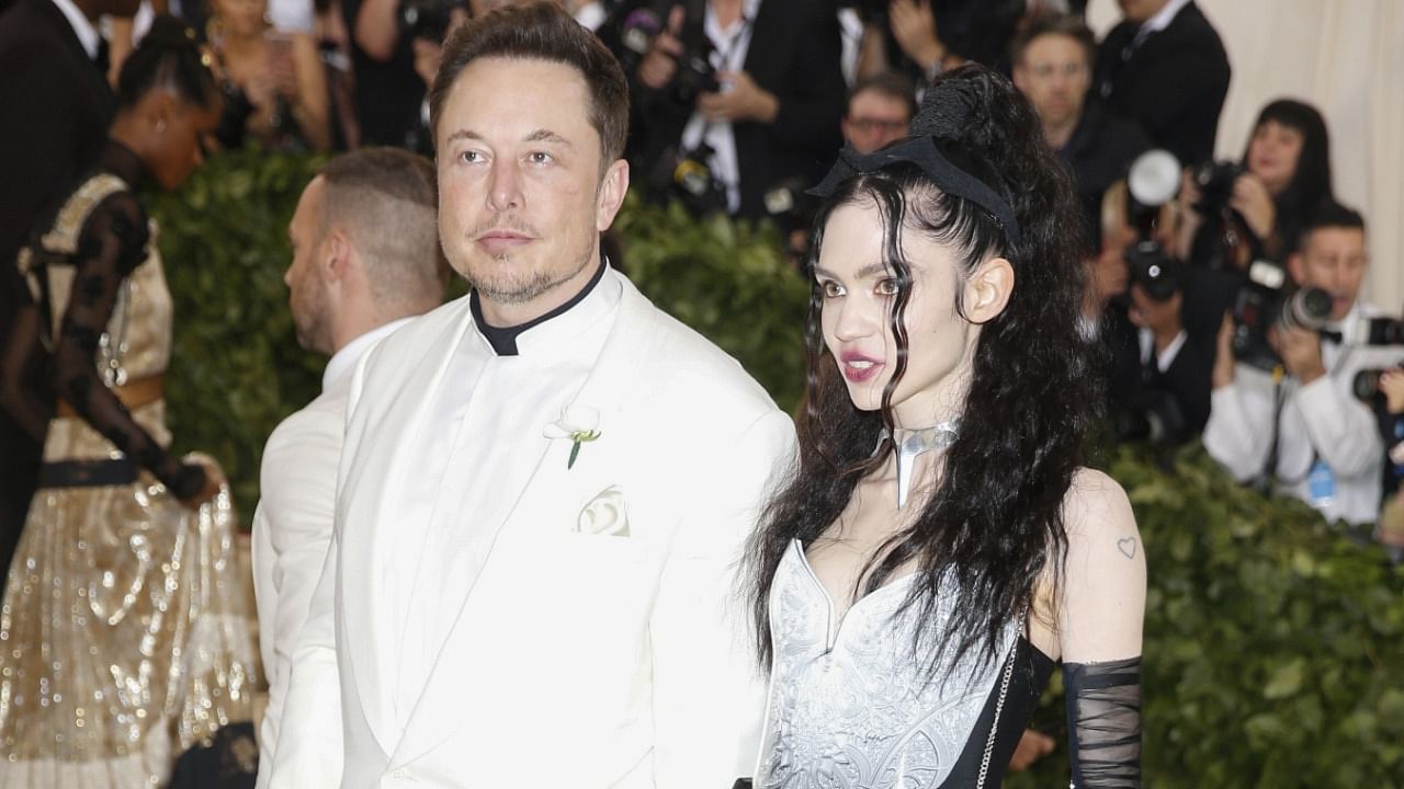 Elon Musk and Grimes arrive at the Metropolitan Museum of Art Costume Institute Gala (Met Gala) to celebrate the opening of “Heavenly Bodies: Fashion and the Catholic Imagination” in the Manhattan borough of New York. Credit: Reuters File Photo