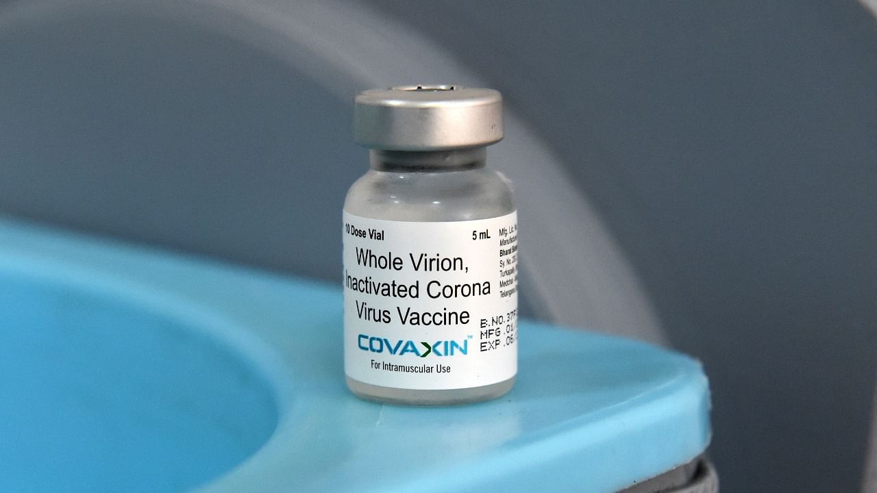 A vial of Covaxin. Credit: AFP Photo