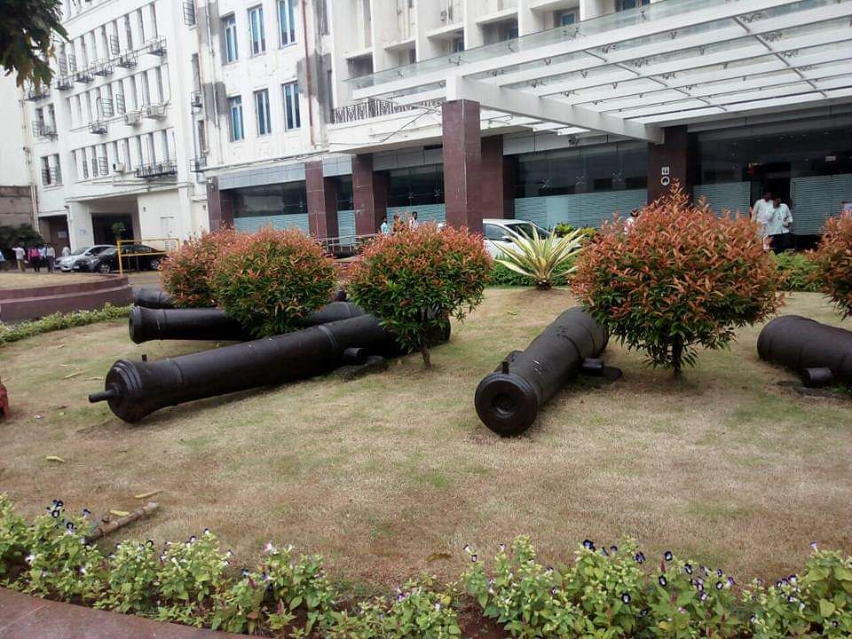 Cannons seen at the Mantralaya. Credit: Mrityunjay Bose