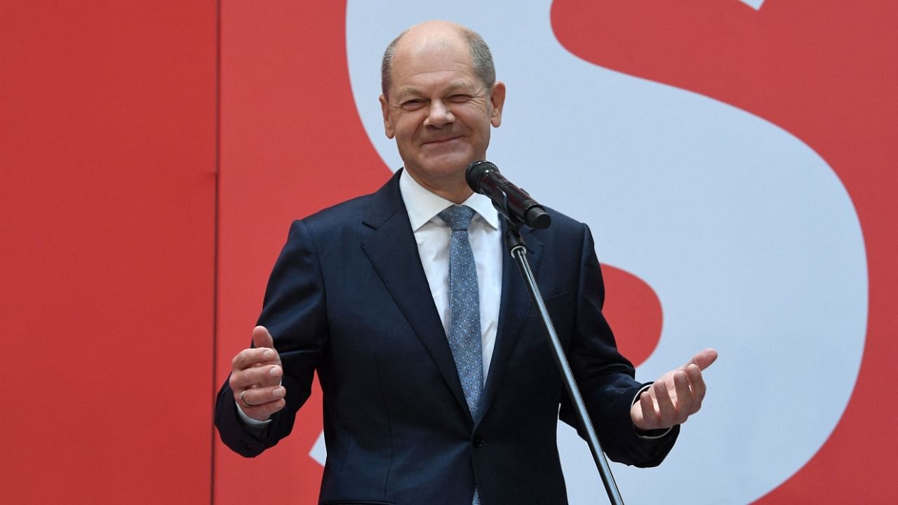 Social Democratic SPD Party's candidate for chancellor Olaf Scholz. Credit: AFP Photo