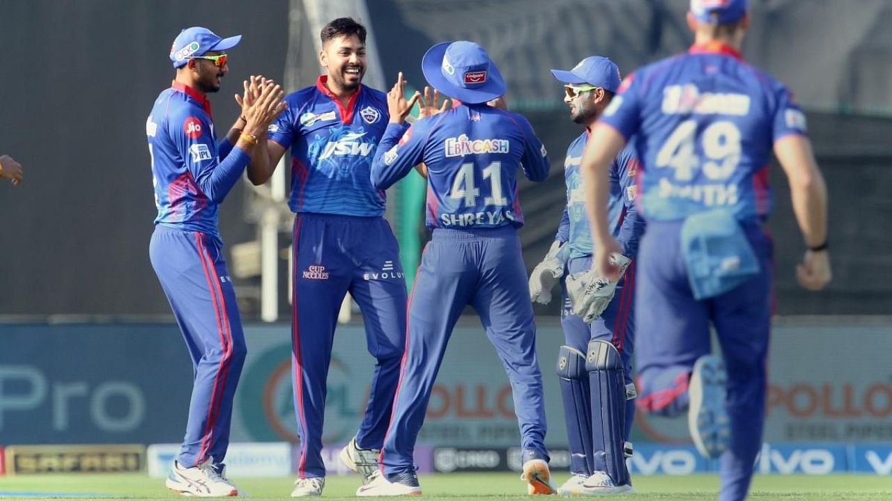 Delhi Capitals during an IPL match in Abu Dhabi. Credit: PTI File Photo