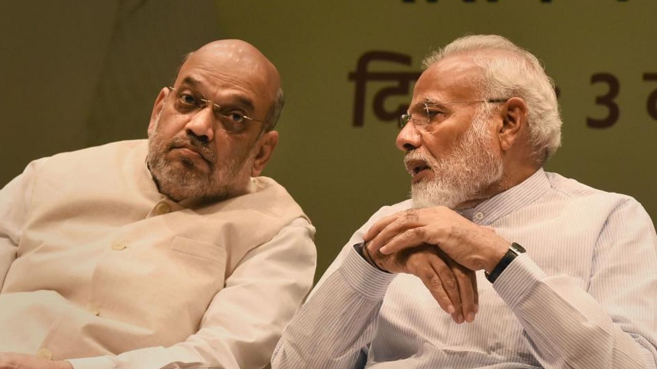 Narendra Modi and Amit Shah. Credit: PTI File Photo