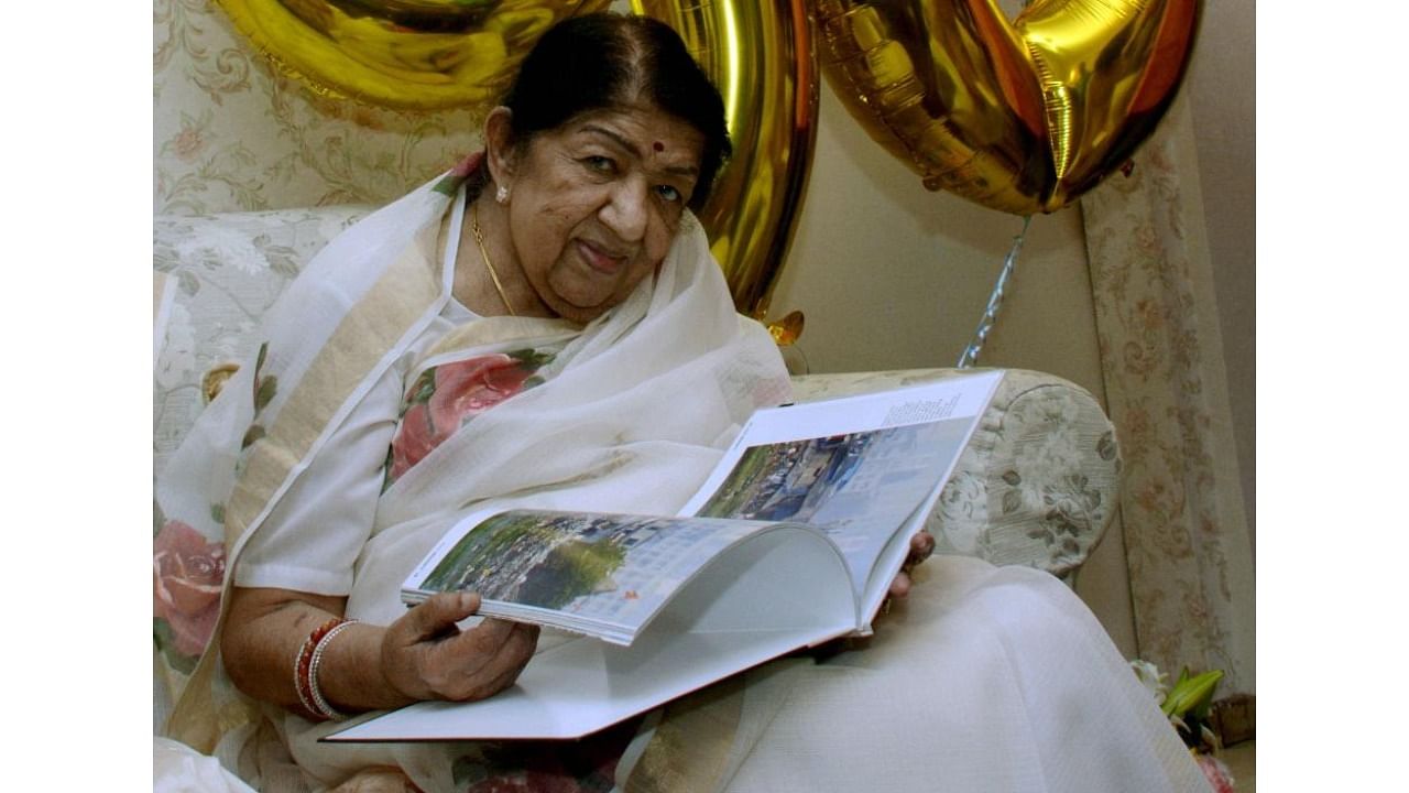 Legendary singer Lata Mangeshkar turned 92 on Tuesday. Credit: PTI File Photo