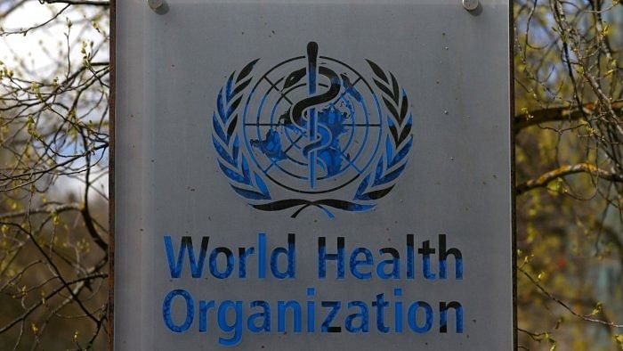 A logo is pictured outside a building of the World Health Organization. Credit: Reuters File Photo