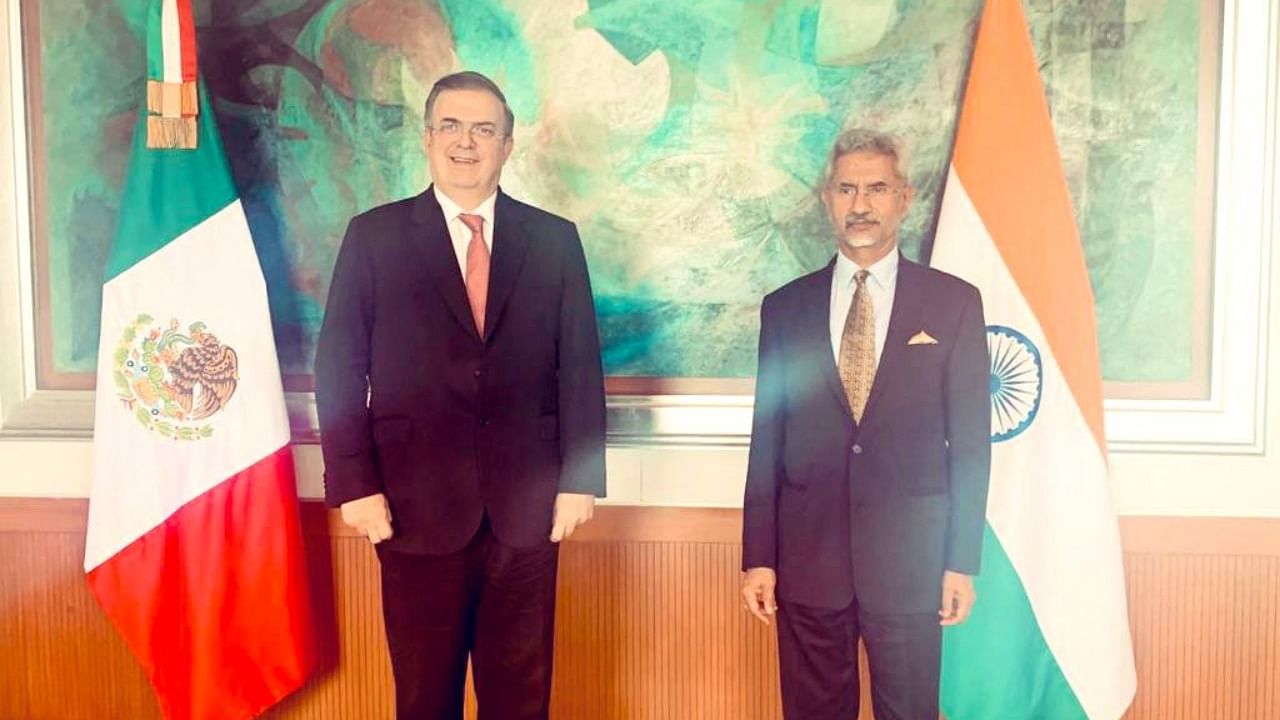 During his visit, Jaishankar will participate in the commemorative events of the 200th anniversary of the consolidation of Mexican Independence. Credit: Twitter/@DrSJaishankar