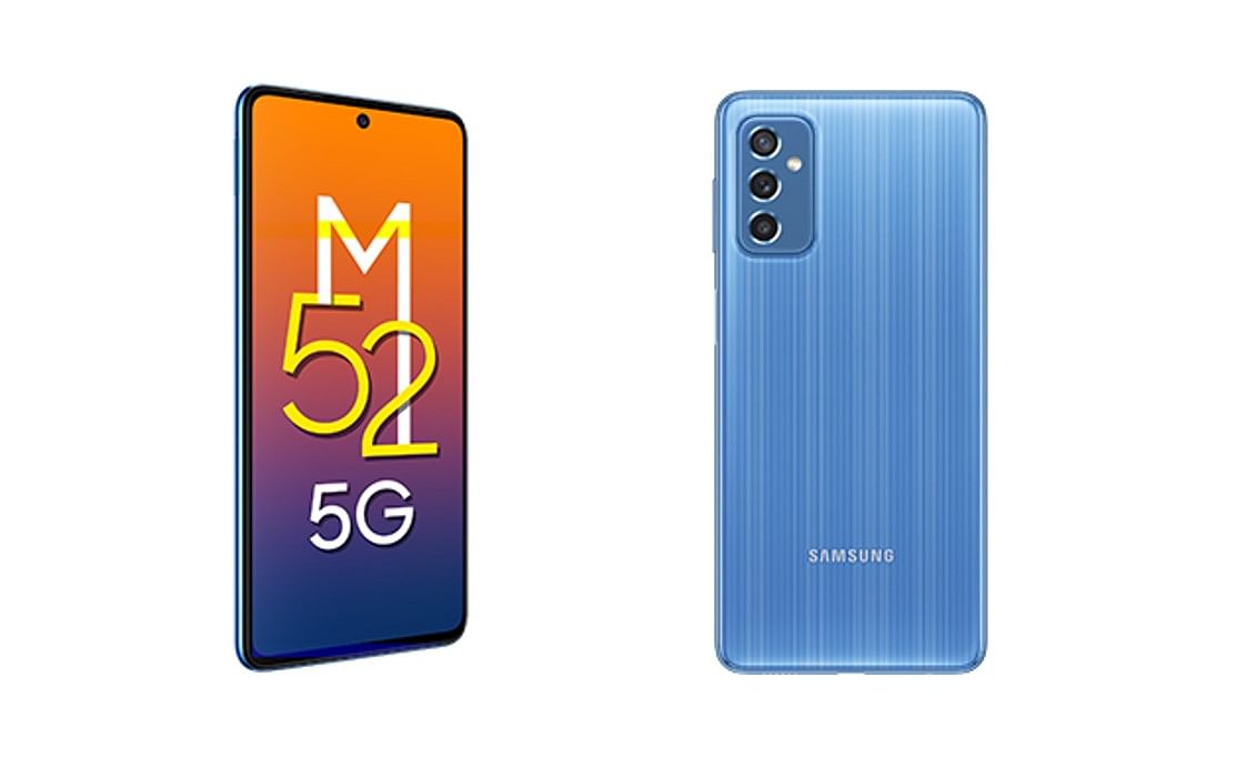The new Galaxy M52 5G launched in India. Credit: Samsung