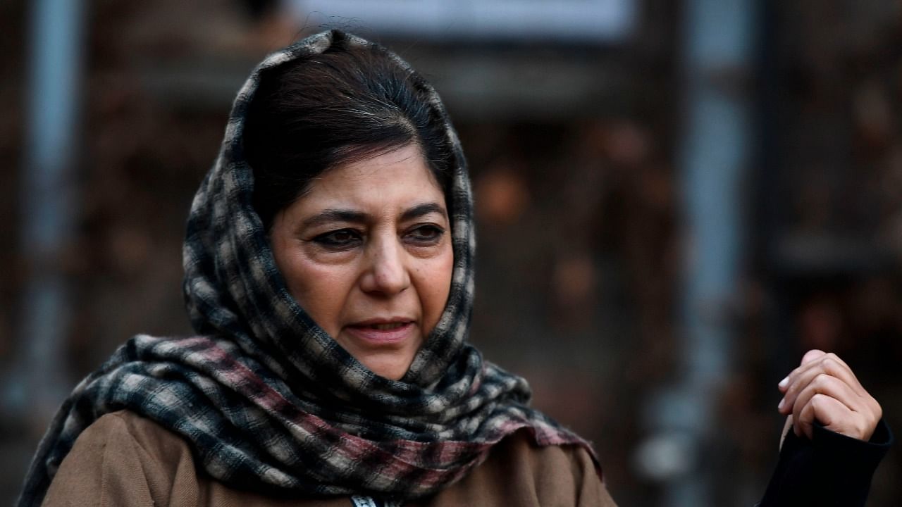 PDP president Mehbooba Mufti. Credit: AFP Photo