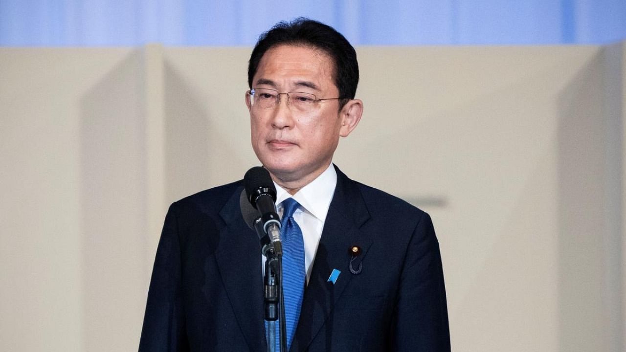 Former Japanese Foreign Minister Fumio Kishida speaks after being announced the winner of the Liberal Democrat Party leadership election in Tokyo. Credit: Reuters Photo