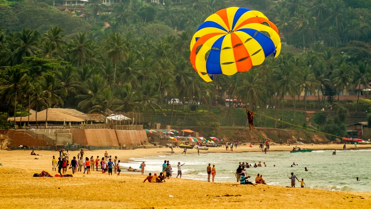 Tourists at a beach in Goa. Credit: iStock Photo