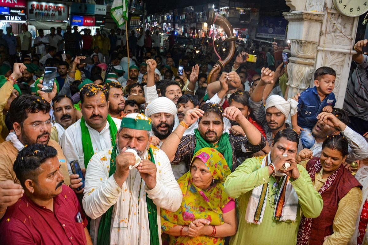 Farmers' leader Rakesh Tikait. Credit: PTI Photo