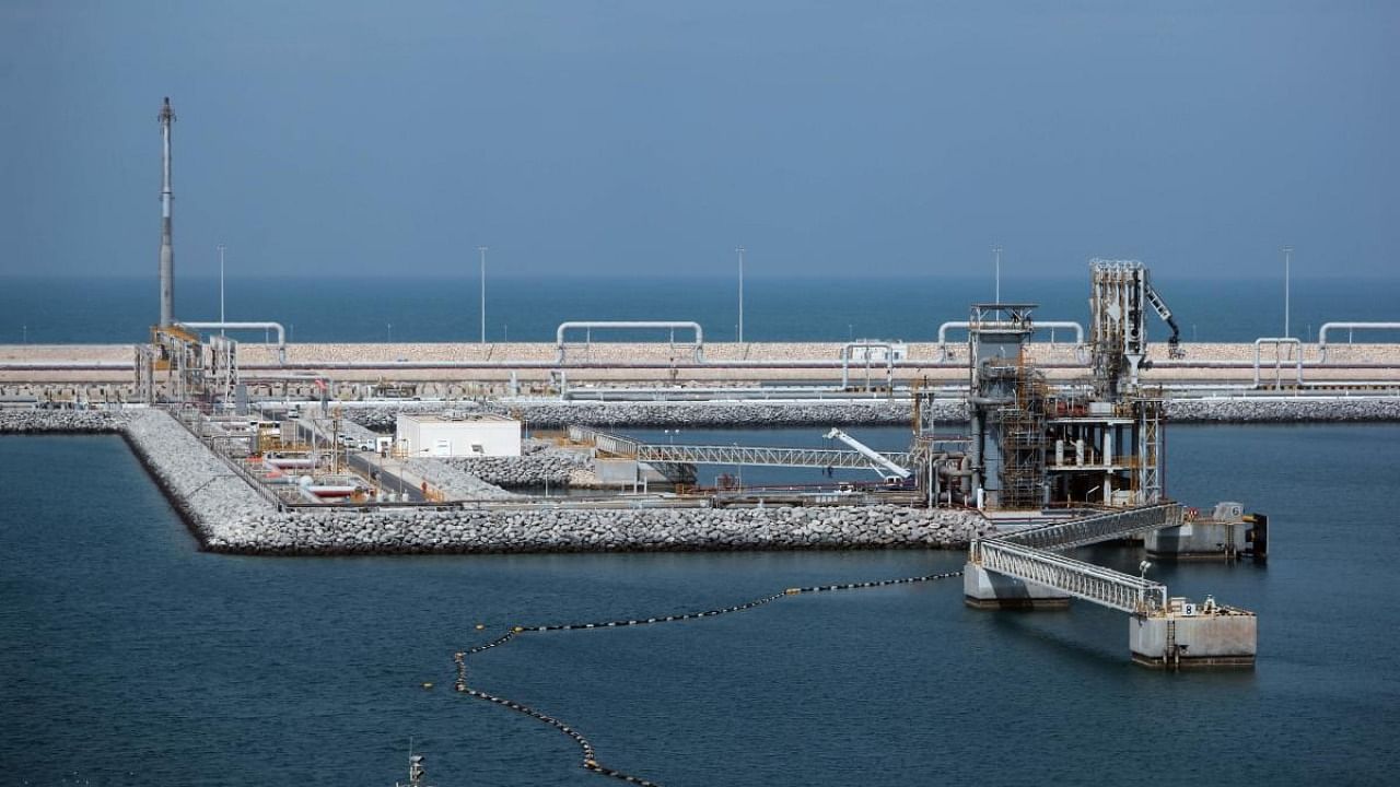 A file photo taken on February 6, 2017 shows the Ras Laffan Industrial City, Qatar's principal site for production of liquefied natural gas and gas-to-liquid, administrated by Qatar Petroleum, some 80 kilometers (50 miles) north of the capital Doha. Credit: AFP File photo