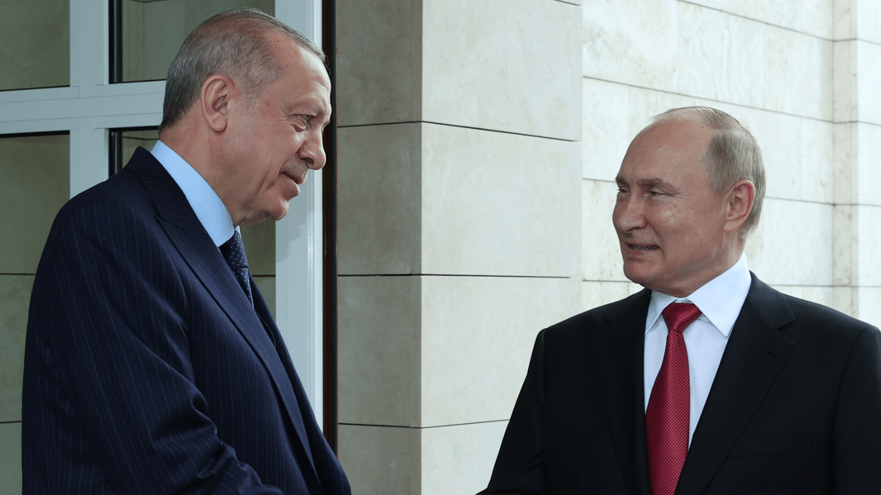 Recep Tayyip Erdogan, Vladimir Putin. Credit: AP Photo