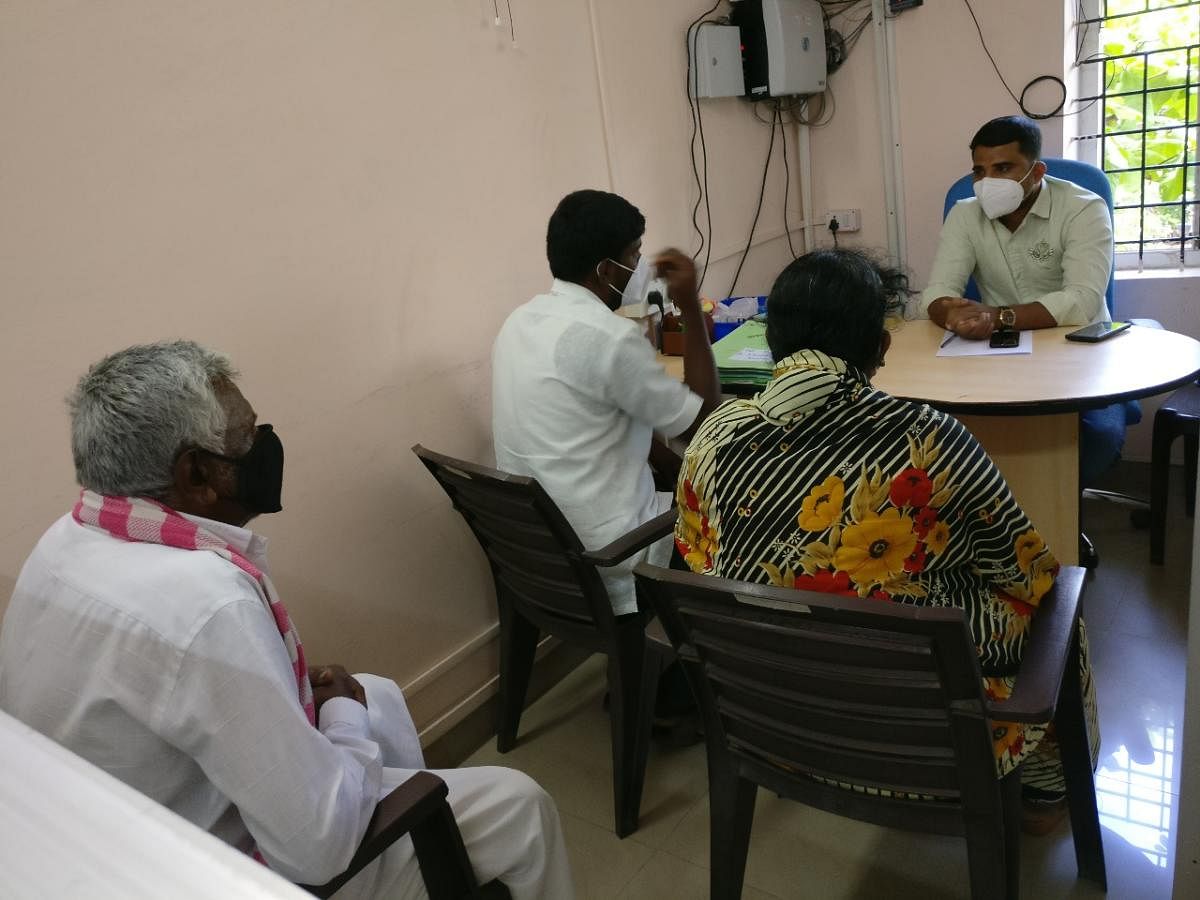 Nightingale’s Medical Trust manages the Bengaluru helpline from an office at the Basaveshwaranagar police station. A counselling session in progress.