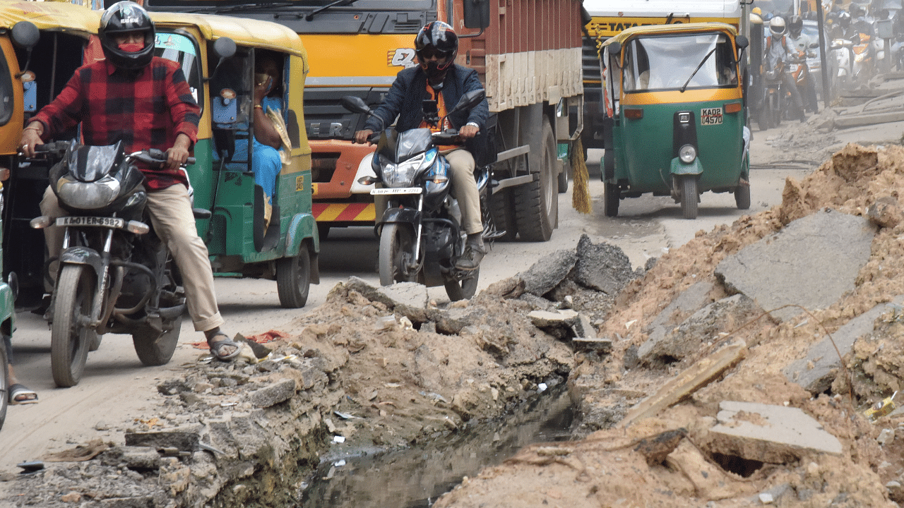 BBMP chief stated that the road repair works will begin next month. Credit: DH Photo