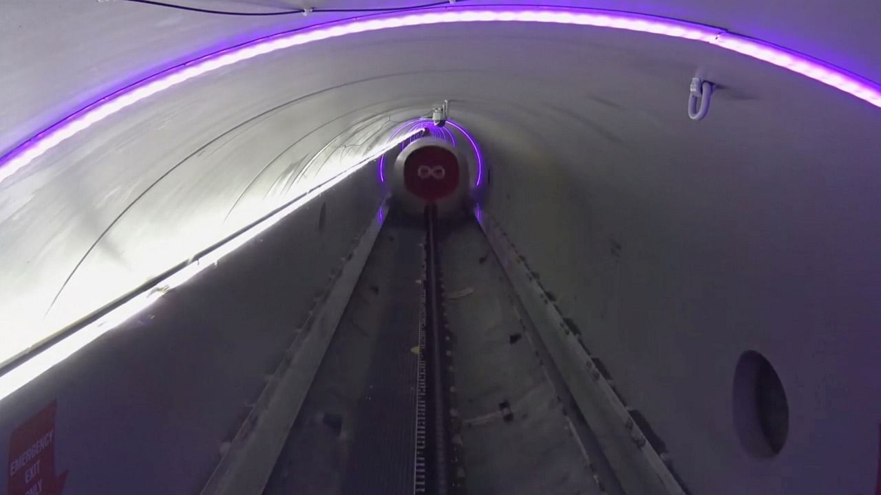 Virgin Hyperloop test in Las Vegas, Nevada. Credit; Reuters Photo