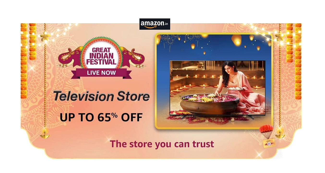 Amazon is offering big discounts on smart TVs during the Great Indian Sale (website screen-grab) 