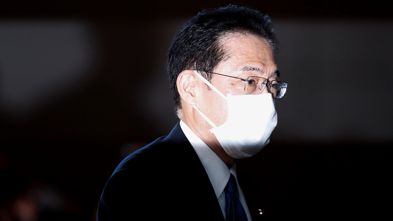 Japan's newly-elected Prime Minister Fumio Kishida arrives at his official residence in Tokyo. Credit: Reuters Photo
