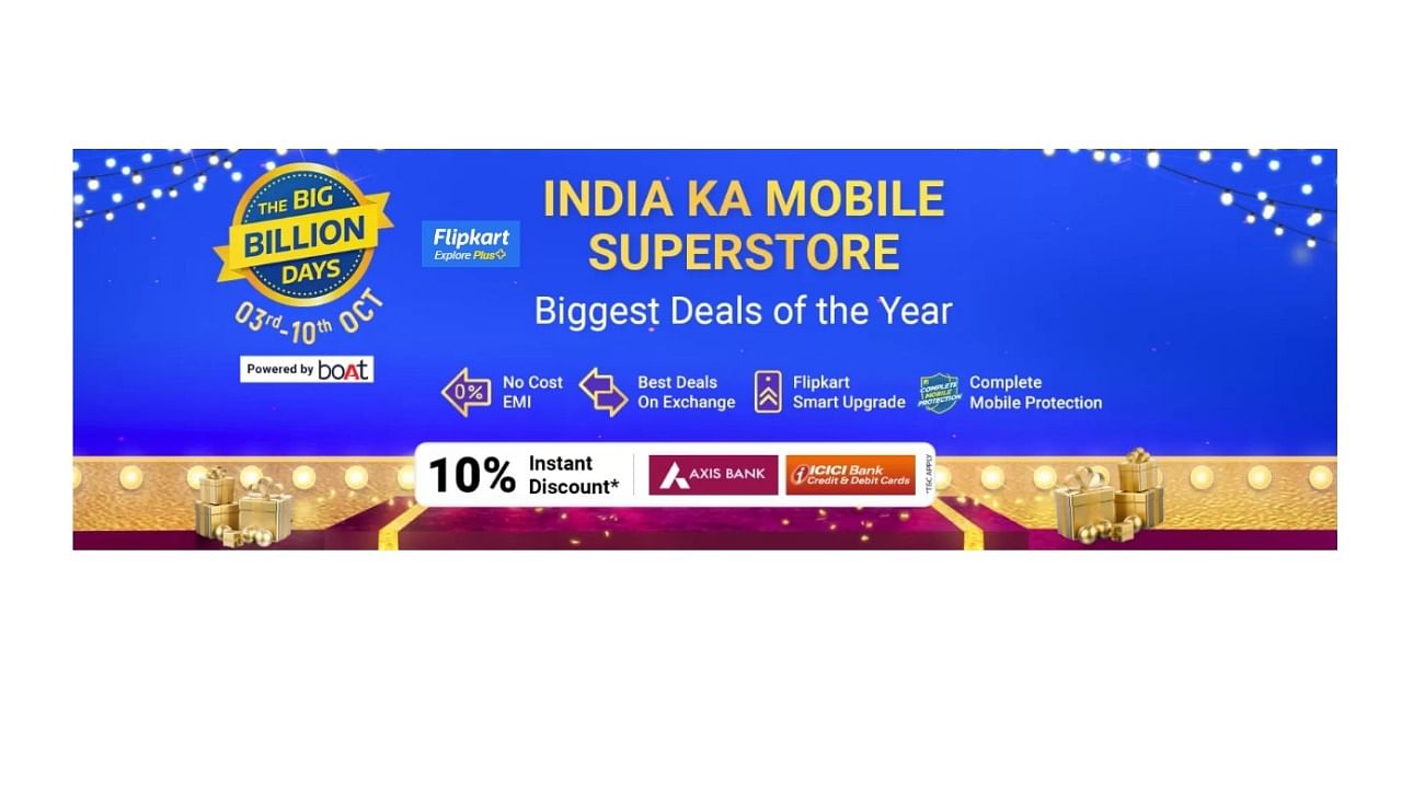 Flipkart is offering huge discounts on smartphones during the Big Billion Days sale (screen-grab of the website)