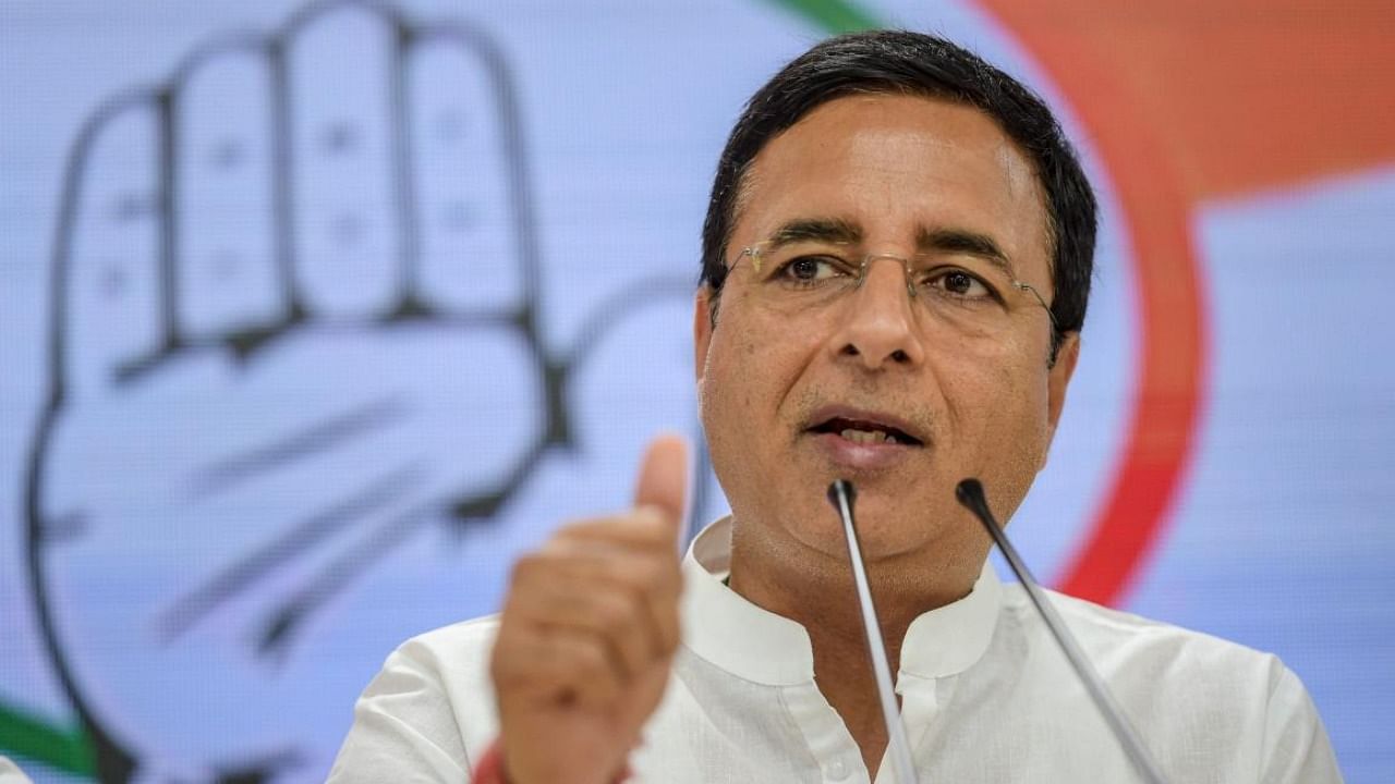 Congress chief spokesperson Randeep Surjewala hit out at the Haryana chief minister over his remarks. Credit: PTI Photo
