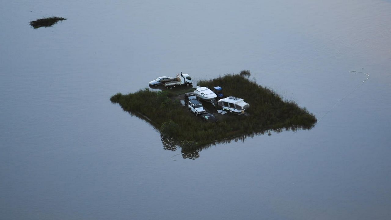 Flood affected areas are seen from a helicopter in the Windsor area near Sydney, Australia. Credit: Reuters File Photo