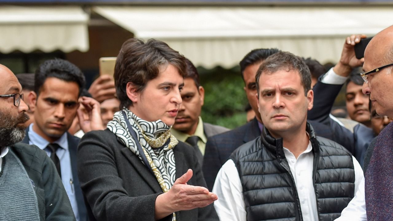 Priyanka (L) and Rahul Gandhi. Credit: PTI File Photo