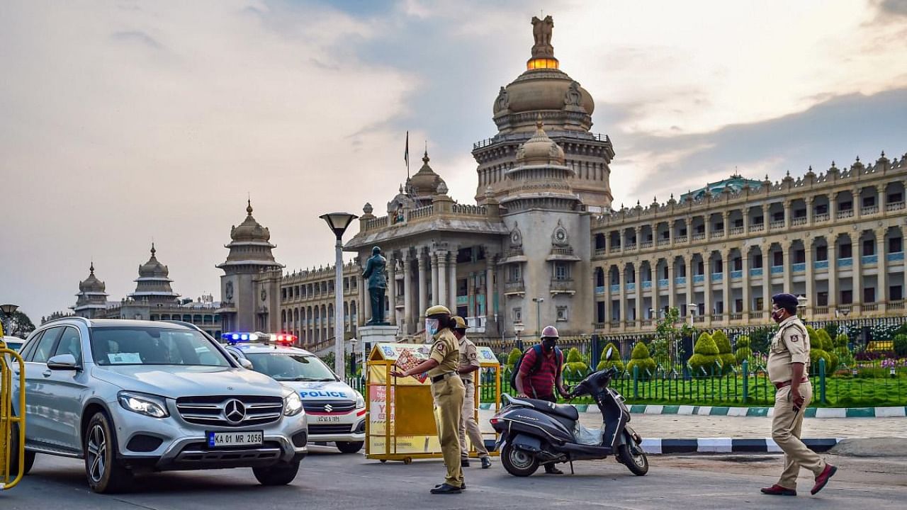 Karnataka Vidhana Soudha. Credit: DH Photo