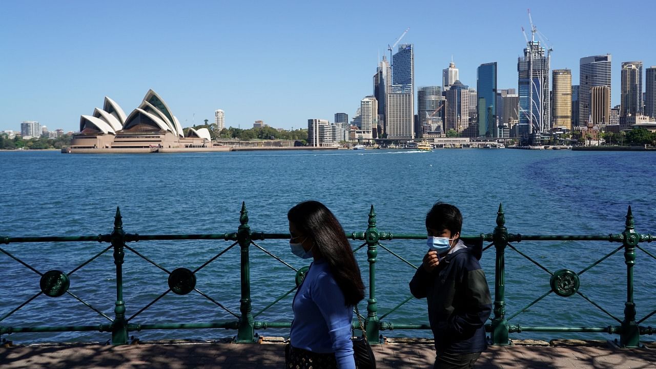 Sydney and Melbourne, Australia's largest cities, and the capital Canberra have been in lockdown for several weeks to quell a Delta outbreak. Credit: Reuters Photo