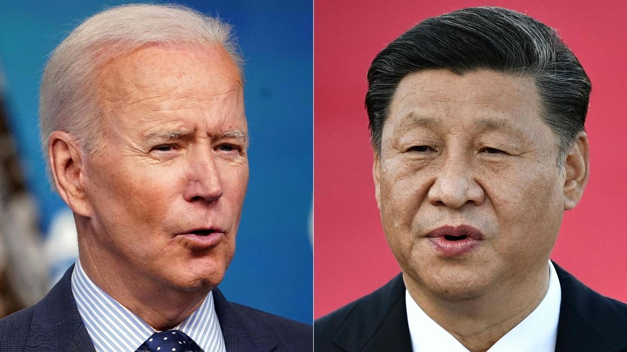 US President Joe Biden (L) and China President Xi Jinping. Credit: AFP File Photo