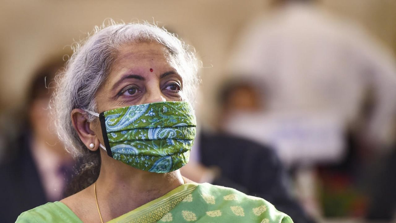 Union Minister for Finance and Corporate Affairs Nirmala Sitharaman during the 74th Annual General Meeting of Indian Banks' Association, in Mumbai. Credit: PTI Photo