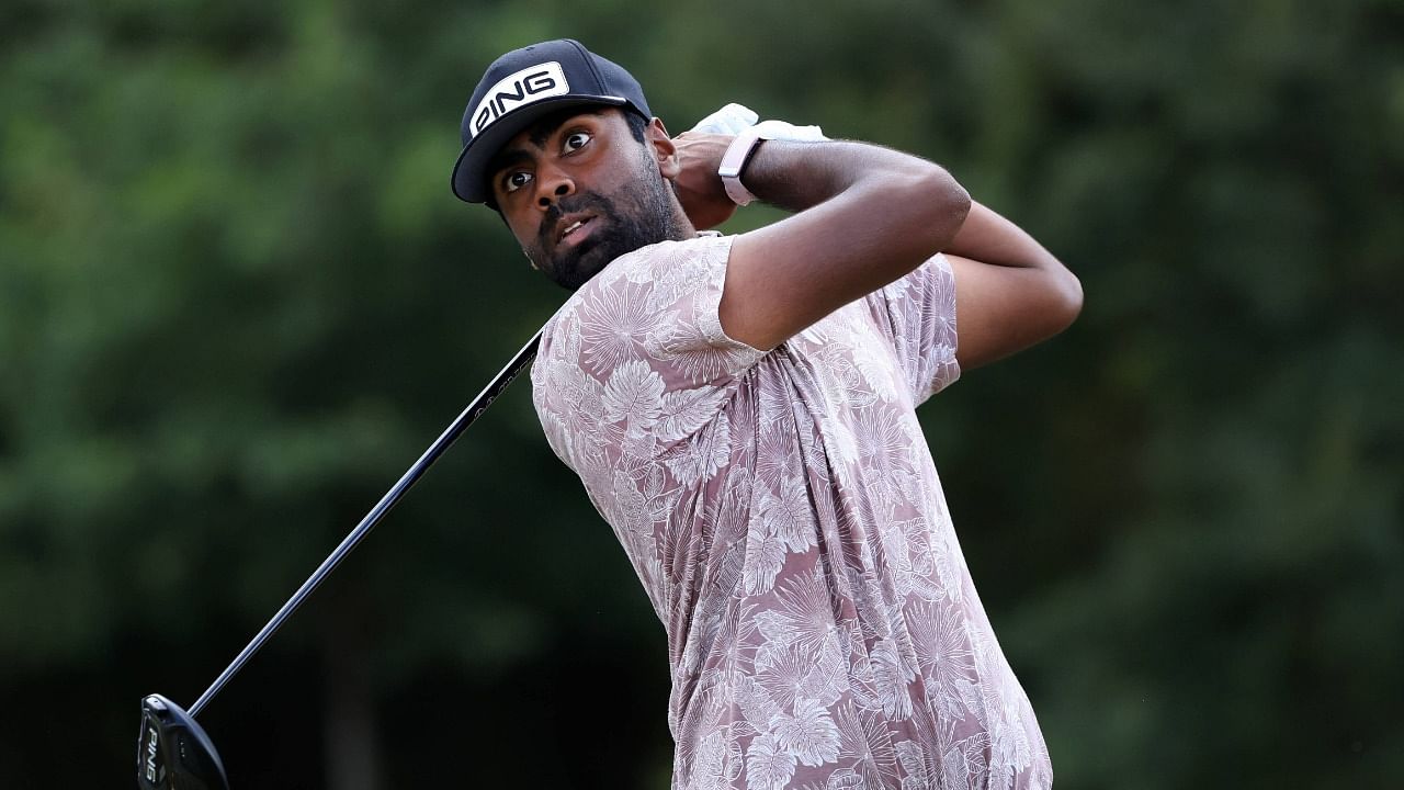 Indian-American golfer Sahith Theegala. Credit: AFP Photo