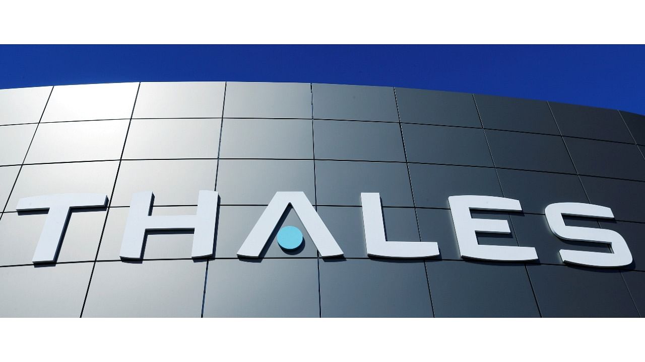 The logo of French defence and electronics group Thales is seen at the company's headquarters in Merignac near Bordeaux. Credit: Reuters File Photo