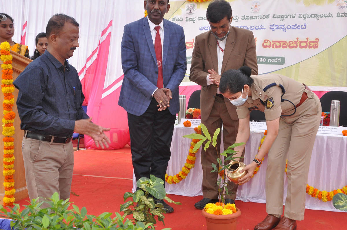 Superintendent of Police Kshma Mishra inaugurated the silver jubilee celebrations of the College of Forestry in Ponnampet recently.